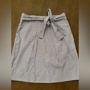 J Crew white and blue striped skirt